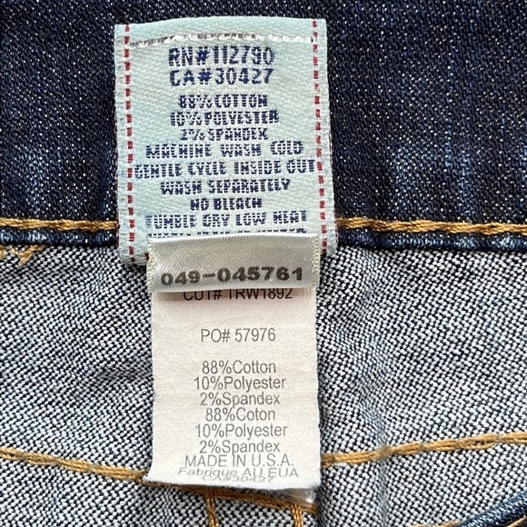 True Religion Ankle Crop Denim Jeans Low Rise Size 26 - Picture 9 of 16